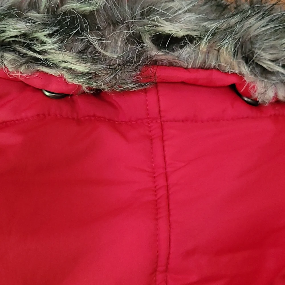 Aeropostale Juniors red medium winter puffer coat - Picture 4 of 11